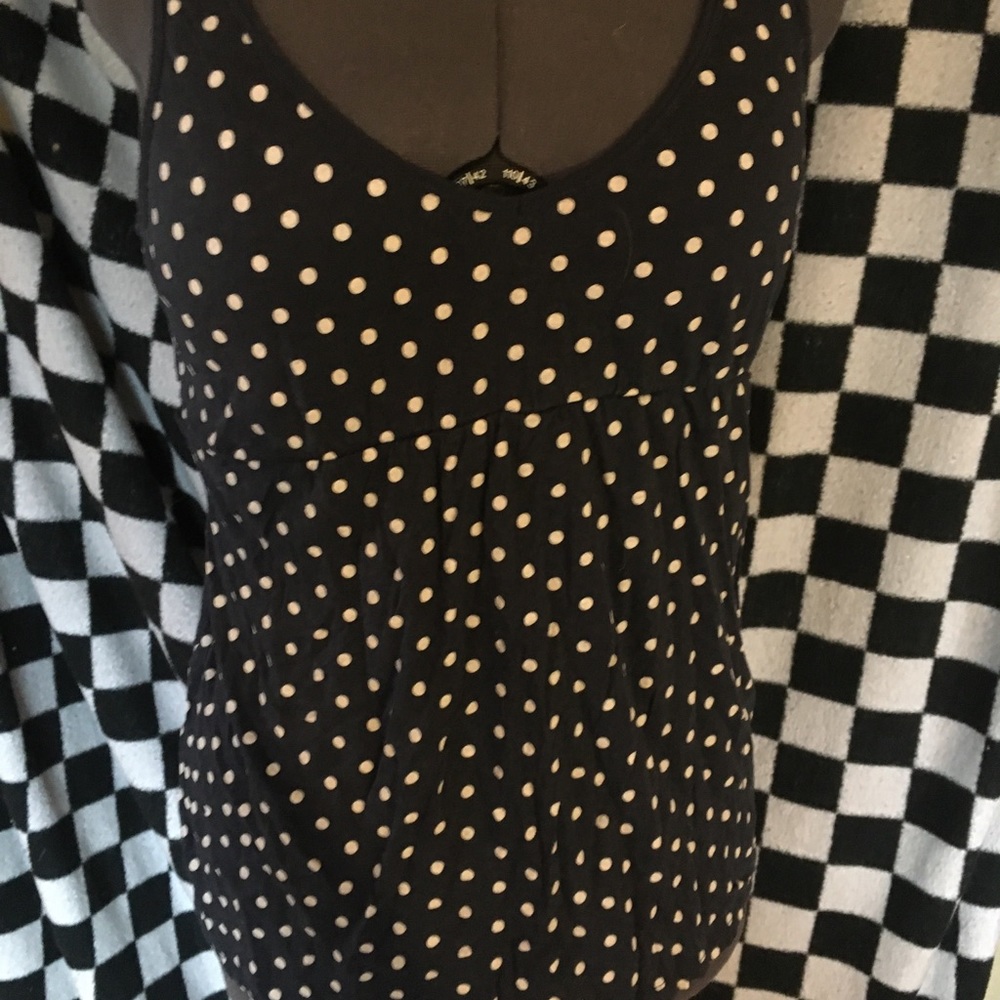🤡5 for 20 🤡 navy blue polka dot tank